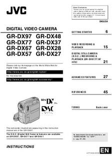 JVC GR DX 48 manual. Camera Instructions.